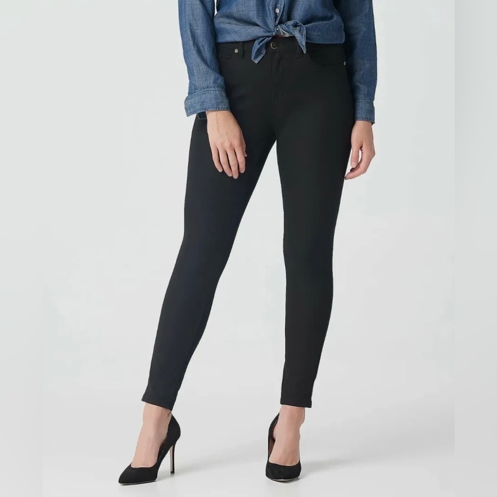 NWT G.I.L.I.  Dual Stretch Colored Denim Ankle Pants Noir Petite 26